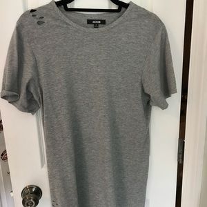 Grey distressed tee